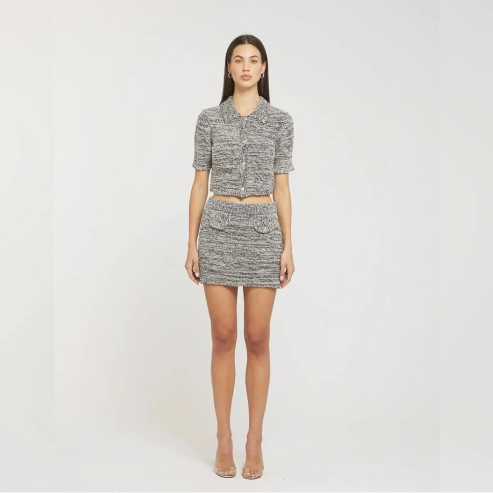 Asta Resort Morgan Mini Skirt Black Melange - Picture 5 of 5